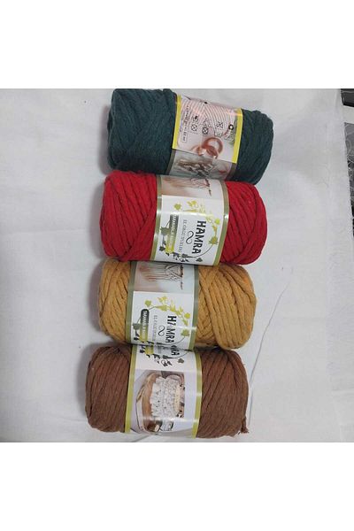 HOBİ Mixed Color Screening Macrome Thread 3 - 5 - 4 Pcs
