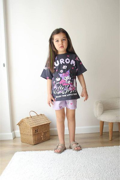 Skygo Girls-Boys Shorts T-Shirt Set 100% Organic Cotton Full Fit 3-10 Years