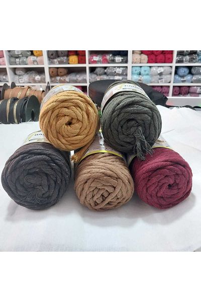 HOBİ Mixed Color Screening Macrome Thread 3 - 5 - 4 Pcs