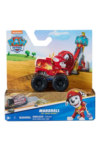 Spin Masters PAW PATROL PUP SQUAD RACERS RESCUE WHEELS MARSHALL METAL VEHICLE 1:55 SCALE