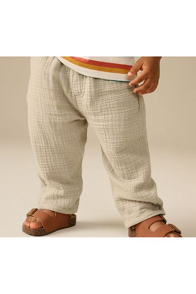 rois Baby Unisex Muslin Beige Pants