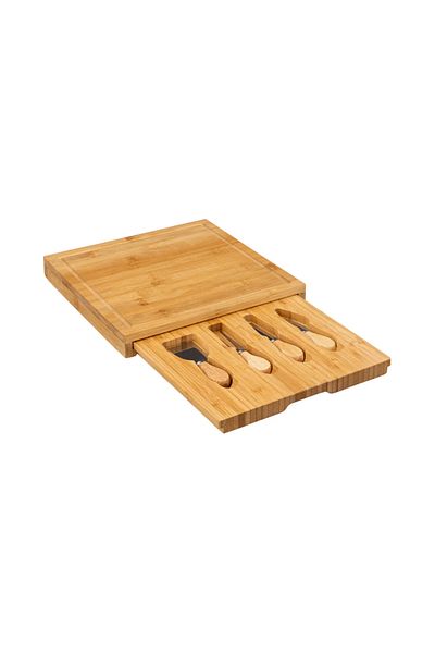 Secret de Gourmet Andrieu cheese serving set, bamboo, 30 x 30 cm