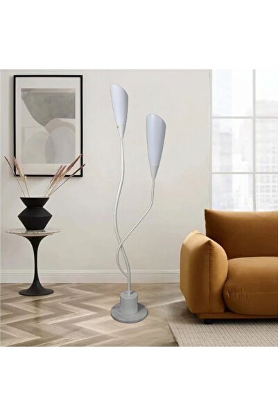 Gerenic Tall lamp with a streamlined design, white