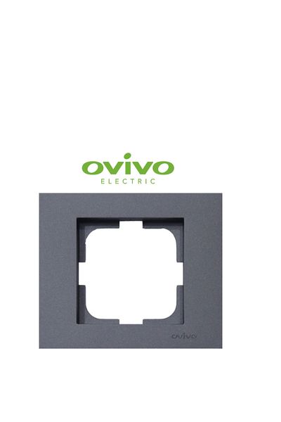LiderGlobal Smoked single frame grano - compatible frame for socket and switch