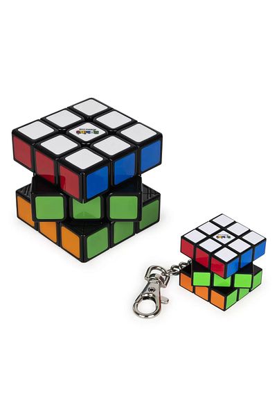 Spin Masters ORIGINAL RUBIK CUBE 3X3 CLASSIC AND KEYCHAIN ​​SET