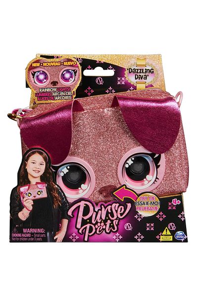 Spin Masters PURSE PETS RAINBOW LIGHTS DAZZLING DIVA INTERACTIVE BAG