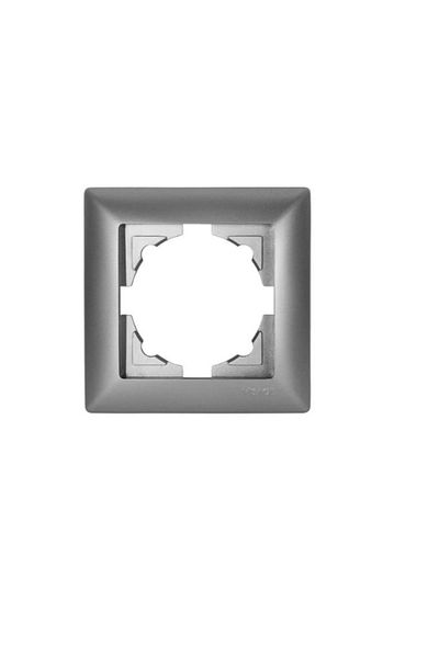 LiderGlobal Visage ambiance silver 1 piece frame - compatible frame for socket and switch