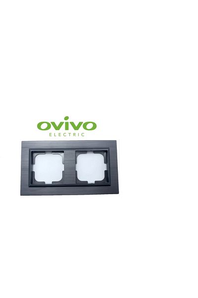 LiderGlobal Anthracite double frame quantum - compatible frame for socket and switch