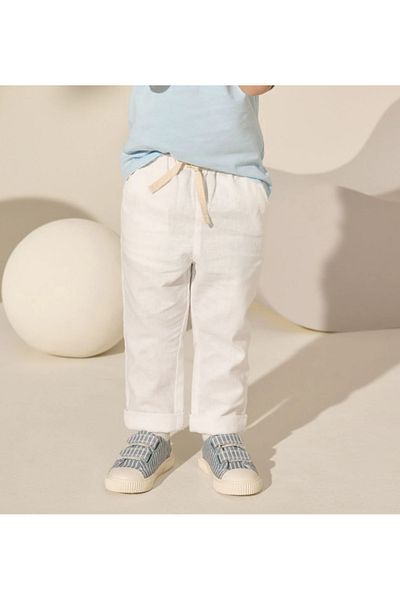rois Baby Unisex Muslin White Pants