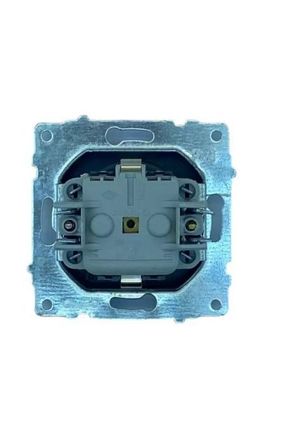 LiderGlobal Anthracite grounded covered socket frameless grano - compatible frame for socket and switch