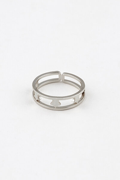 Sortie Aksesuar Yıldız Figürlü Boyu Ayarlanabilir Paslanmaz Çelik Yüzük