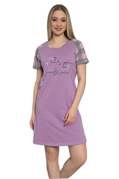 BAKİ Midi Dress with Print, Violet, M - Baki