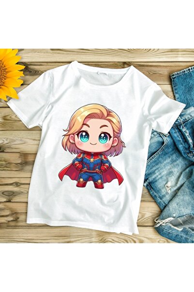 SOHR تي شيرت للأطفال مطبوع عليه كابتن مارفل أفنجرز مقاس كبير