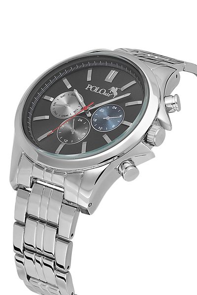 Polo Air Classic Men's Wrist Watch Silver Black Color Pl-0997E4X