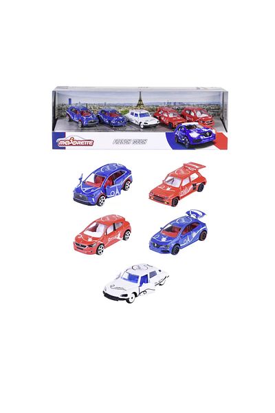 Simba MAJORETTE FRENCH TOUCH SET OF 5 METAL CARS SCALE 1:64