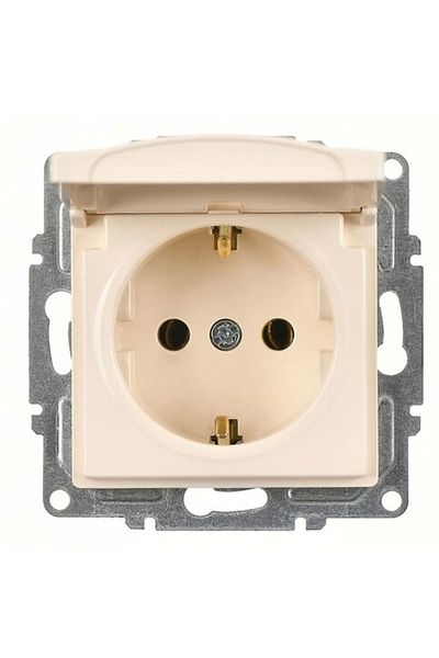 LiderGlobal Visage cream covered grounded socket frameless - compatible frame for socket and switch