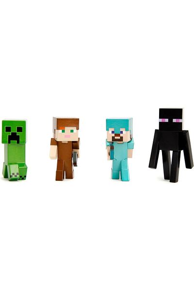 Simba JADA MINECRAFT SET 4 METALLIC FIGURINES 6.5CM