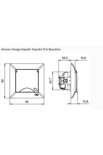 LiderGlobal Visage white grounded socket frameless - compatible frame for socket and switch