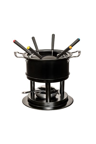Secret de Gourmet Fondue serving set SG Black, stainless steel, 6 people, 19 x 17 cm
