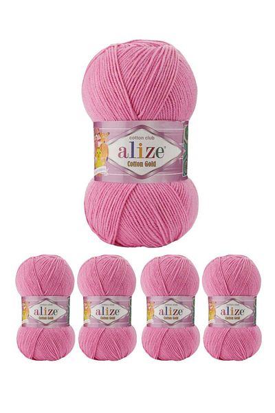Alize Original Turkish Alize Gold Cotton Threads, 5 Pieces