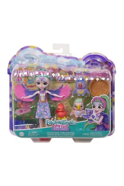 Enchantimals CITY TAILS MAIN STREET THE FINCH BRANCH FAMILY