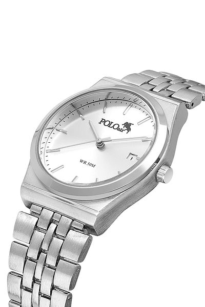 Polo Air Calendar Sports Classic Unisex Wristwatch Silver Color Pl-7001E3X
