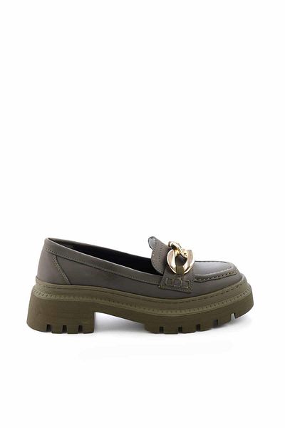 Bambi Pantofi mocasini pentru femei kaki mat K 01538333009