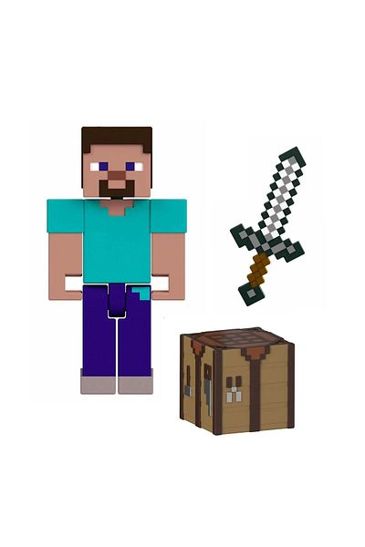 Matell MINECRAFT CRAFT A BLOCK STEVE FIGURINE 8CM