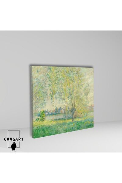 GAAGART Kare Kanvas Tablo Ünlü Eserler Claude Monet Söğütler Tablosu