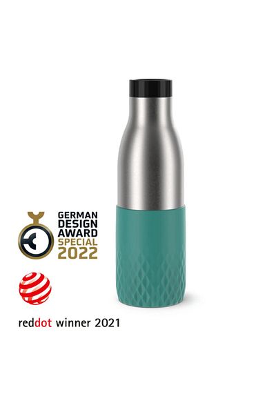 TEFAL Stainless Steel Double Wall Vacuum Drinking Bottle Bludrop Steel Green 500ml