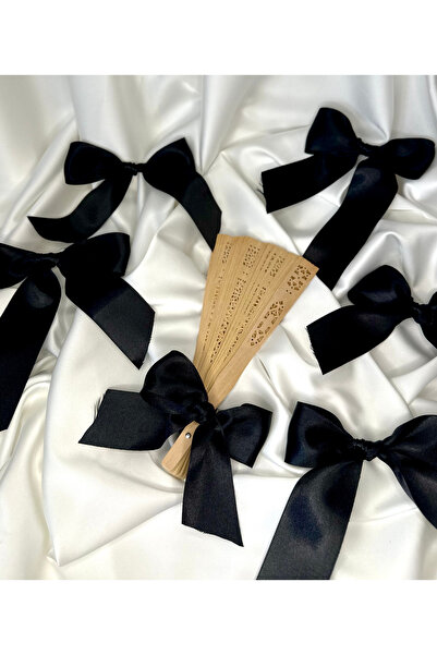 Genel Markalar SİYAH FİYONKLU AHŞAP YELPAZE