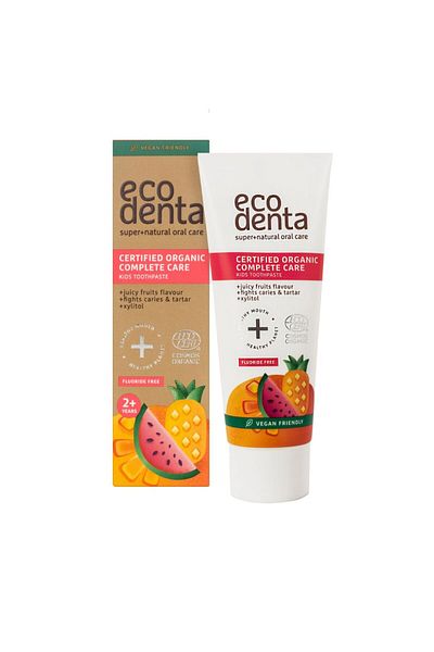 Ecodenta Pastă de dinți pentru copii cu suc de fructe, Ecodenta, 75 ml