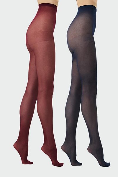 C&City Thin Plus Size 40 Opaque 2 piese Chiloți Burgundy/Marine