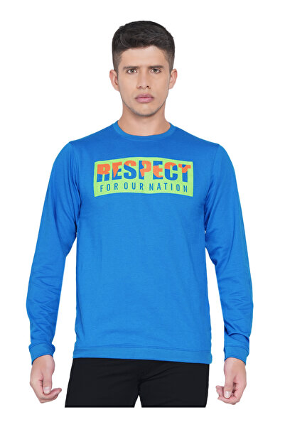 LAUREN SMITH تي شيرت رجالي كاجوال برقبة دائرية وأكمام طويلة وطبعة لوبير، مصنو...