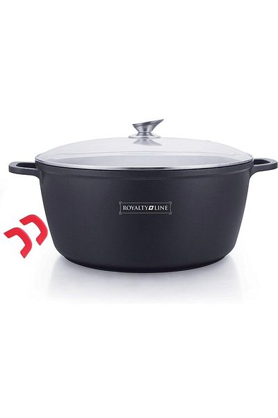 Royalty Line Large pot, 24 liters, 44 cm, non-stick with lid, for stew, broth, jams, Royalty Line BS44ML