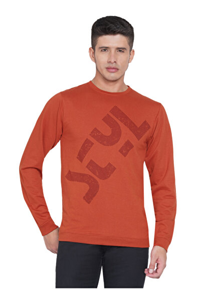 LAUREN SMITH تي شيرت رجالي كاجوال برقبة دائرية وأكمام طويلة وطبعة لوبير، مصنوع من مزيج القطن