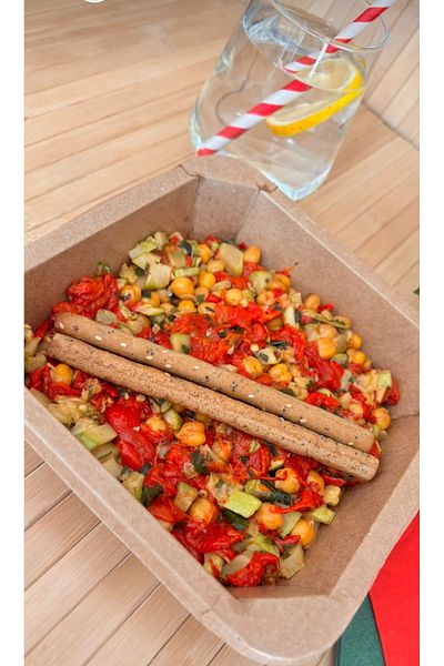 alenked Tuktuk Kraft Cardboard Bowl Pet with Lid 550 Cc 20 Pieces