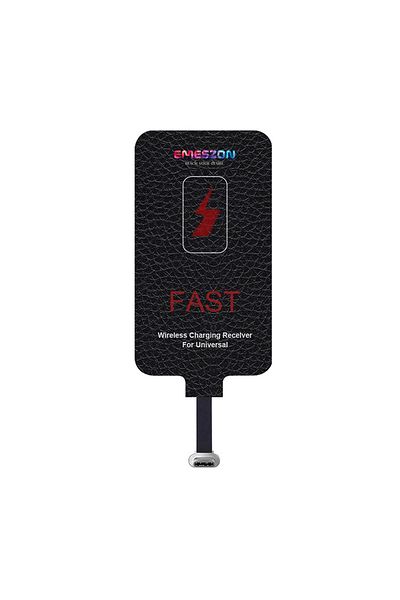 EMESZON Wireless Charger, EMESZON®, 10W 2A, Quick Charge 3.0, Phone Wireless Receiver Type C, USB C, black