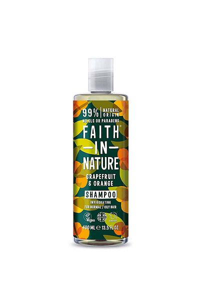 Faith In Nature Refreshing Shampoo With Grapefruit & Orange For Normal/ Oily Hair, , 400 ml