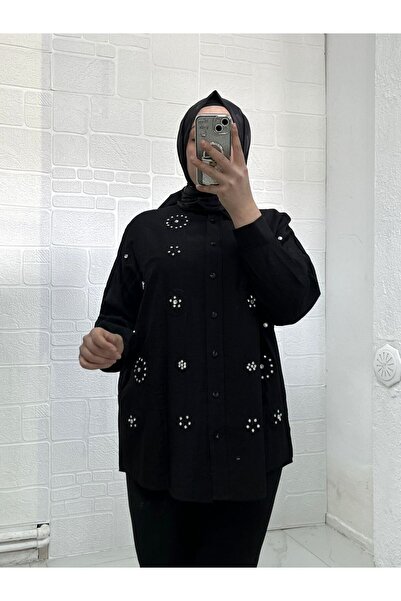 Zeynep Butik قميص من قماش الفراولة بالحجر 1747