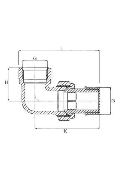 NEZADE STORE 3/4 Corner Radiator Fitting