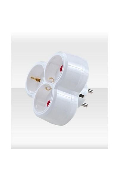 NEZADE STORE Ay-Ka Sapphire Grounded Three Way Socket