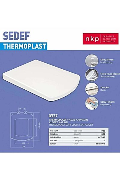 MR RZN STORE Square Toilet Seat White Soft Close