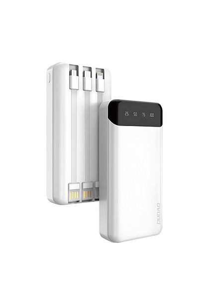 DUDAO Dudao K6Pro+ External Powerbank 20000mAh with 3 Integrated Cables USB Type C, Micro USB