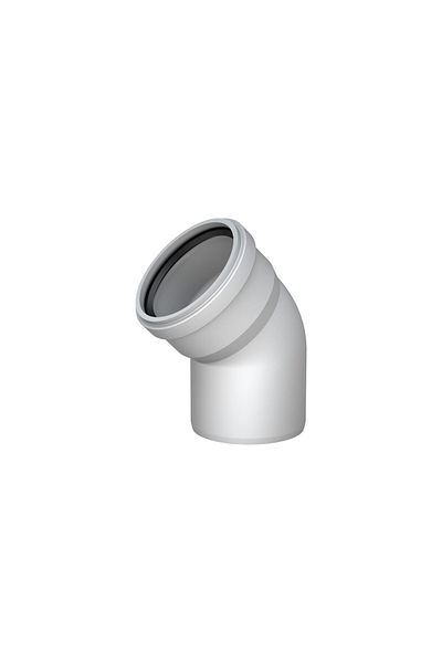 NEZADE STORE PVC Waste Water Pipe 45 degrees 125 mm 10 Pieces