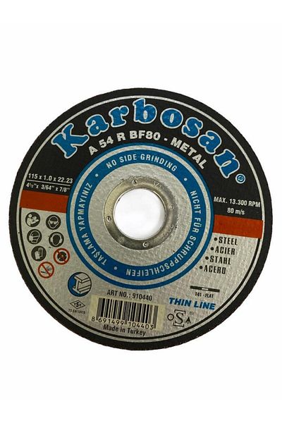NEZADE STORE Karbosan 115X1,0X22 Thinline Metal Cutter