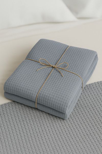 CANDAN ÇEYİZ Double Pike Summer 100% Cotton Anti-Sweat Natural Waffle 200X235 Summer Pike