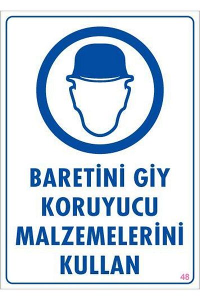 NEZADE STORE Hard Hat Wear Warning Sign 25X35 Code:48