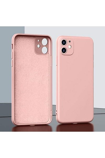 OEM Carcasă compatibilă pentru iPhone 11 din silicon cu interior din microfibră și protecție pentru cameră - Roz