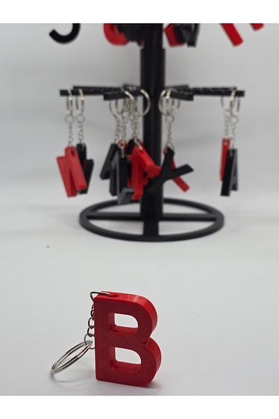 CEVİZ DİZAYN Walnut Design B Letter - Letter Keychains